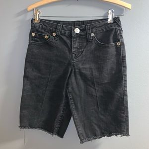 True religion girls size 10 black Bermuda shorts